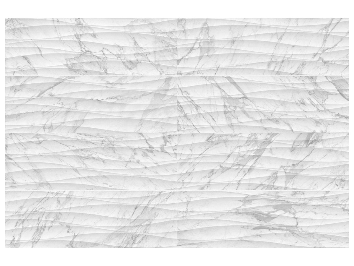 12 X 36 In Curva Raffino Bianco Matte Rectified Glazed Ceramic