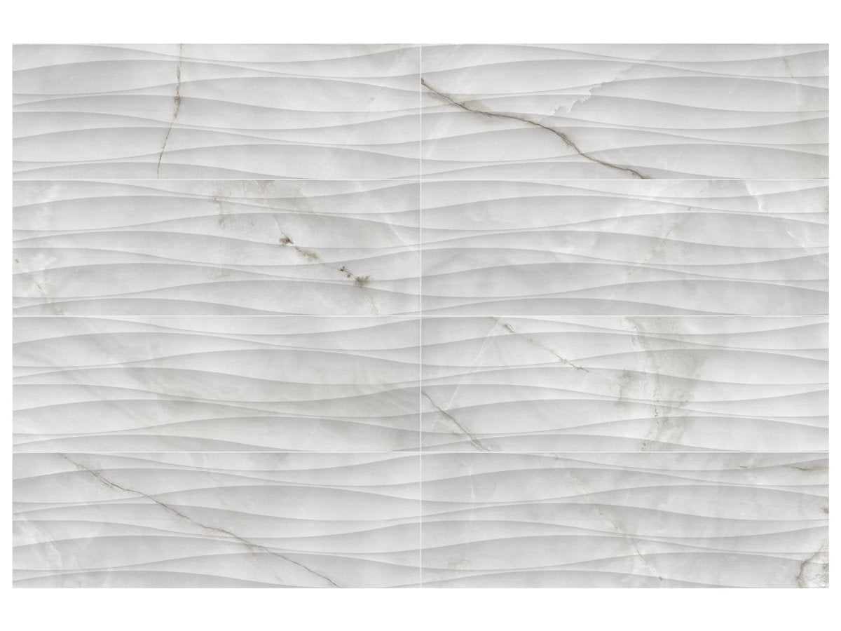 12 X 36 In Curva Raffino Onyx Matte Rectified Glazed Ceramic