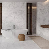 12 X 36 In Curva Raffino Statuario Matte Rectified Glazed Ceramic