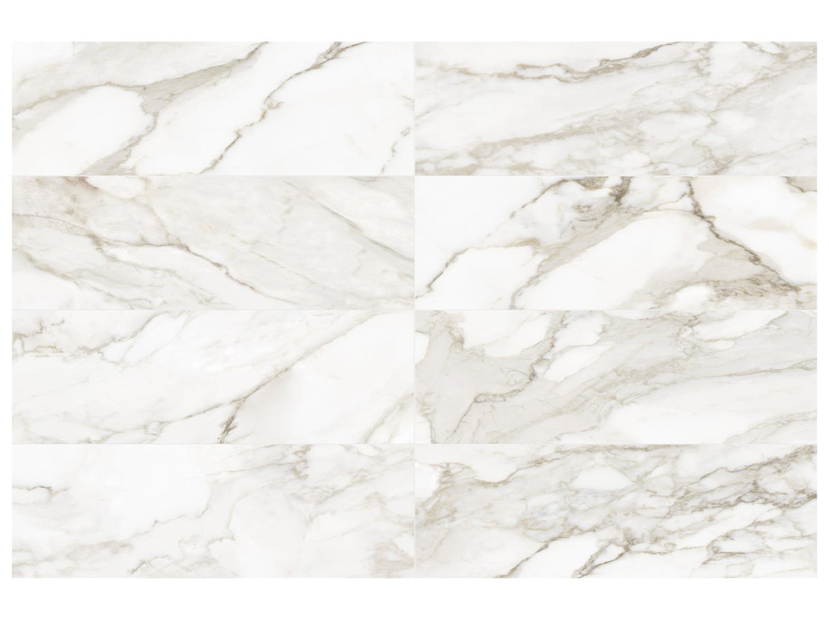 12 X 36 In Raffino Calacatta Matte Rectified Glazed Ceramic