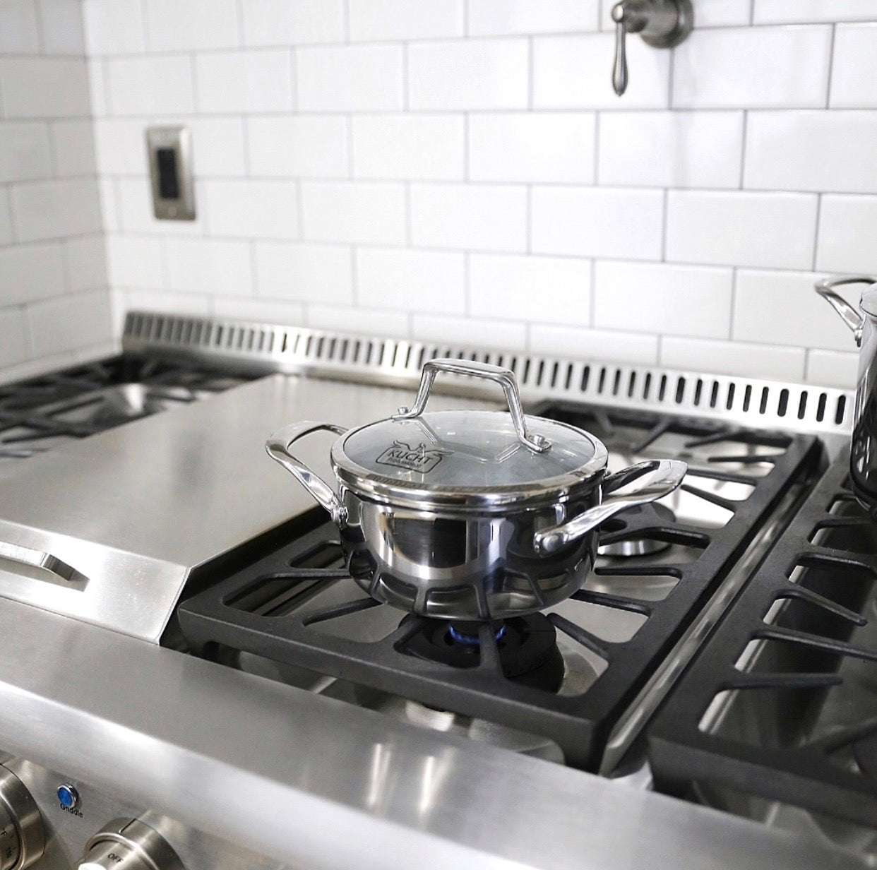 KUCHT Culinary Professional 3 Ply Stainless Steel 10 Piece Cookware Set