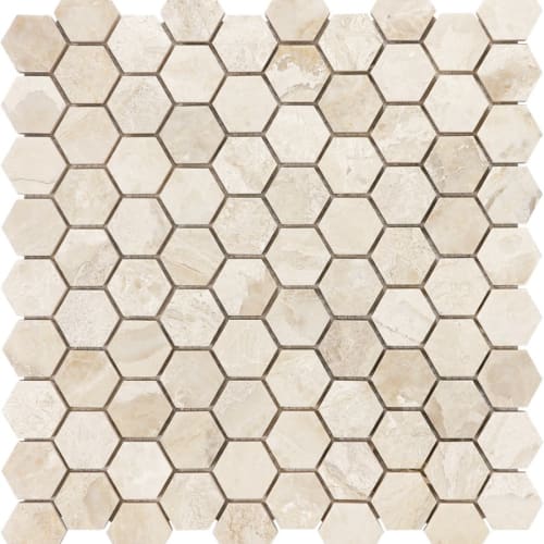 1.25 In Hexagon Impero Reale Polished Marble Mosaic