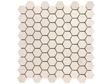 1.25 In Hexagon Serene Ivory Honed Limestone Mosaic