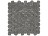 1.25 In Hexagon Stark Carbon Polished Marble Mosaic