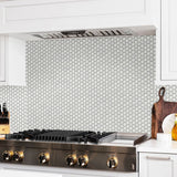 1.25 in. Mayfair Statuario Venato Hexagon Polished Glazed Porcelain Mosaic