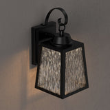 12W LED Outdoor Wall Lantern Fixture with Water Glass Shade, 4000K (Cool White), Dimmable, ETL Listed