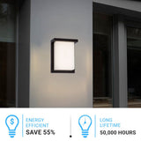 12W LED Outdoor Wall Sconce Light - Oil Rubbed Bronze Finish, 600LM, ETL Listed - Wet Location LED Outdoor Wall Light