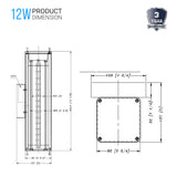 12W Modern LED Outdoor Wall Sconce Light, Silver Finish, Dimmable, ETL Listed - Wet Location