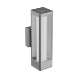 12W Modern LED Outdoor Wall Sconce Light, Silver Finish, Dimmable, ETL Listed - Wet Location