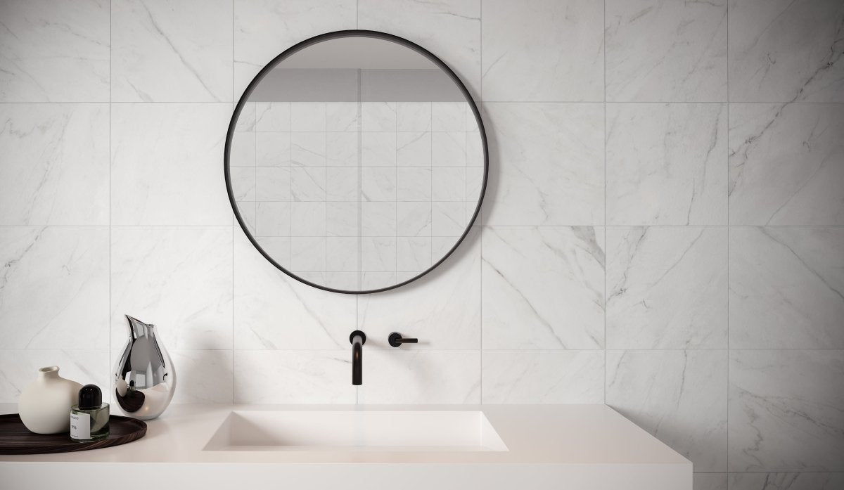 13 X 13 In Altezza Carrara Matte Pressed Glazed Porcelain