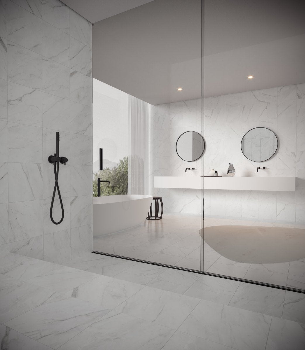 13 X 13 In Altezza Carrara Matte Pressed Glazed Porcelain