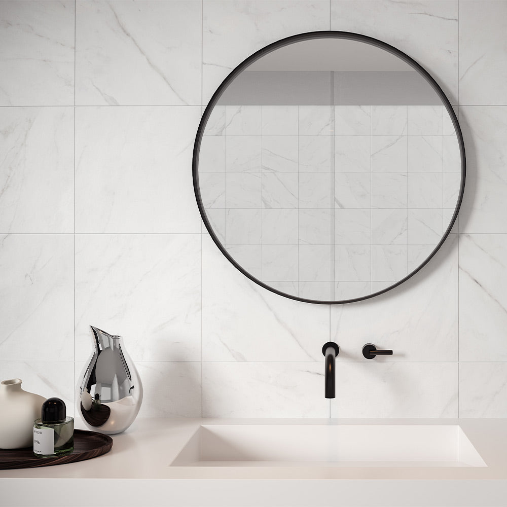 13 X 13 In Altezza Carrara Matte Pressed Glazed Porcelain
