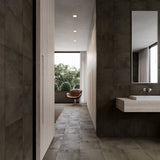 13 X 13 In Cinq Brown Matte Pressed Glazed Ceramic