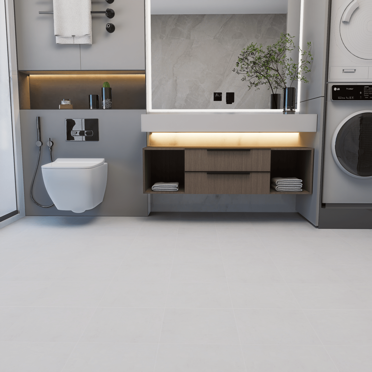 13 X 13 In Cinq White Matte Pressed Glazed Ceramic