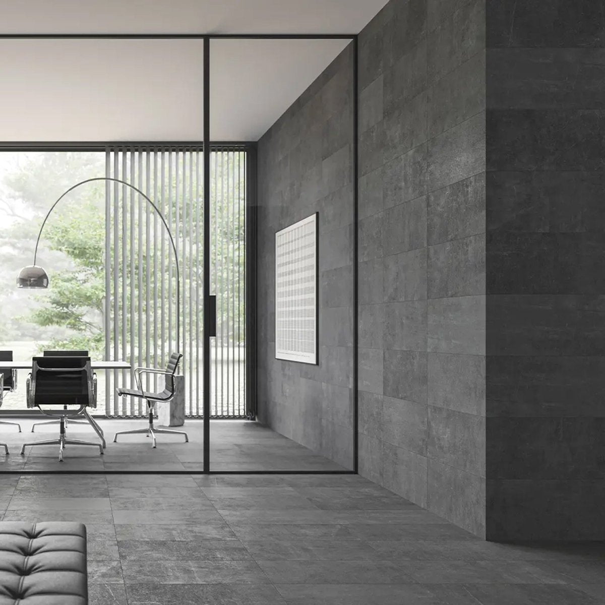 13 X 13 In Nexus Graphite Matte Pressed Glazed Porcelain