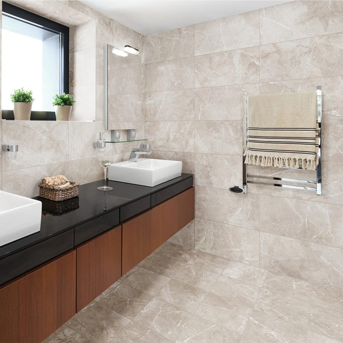 13 X 13 In Regency Ivory Matte Pressed Glazed Porcelain