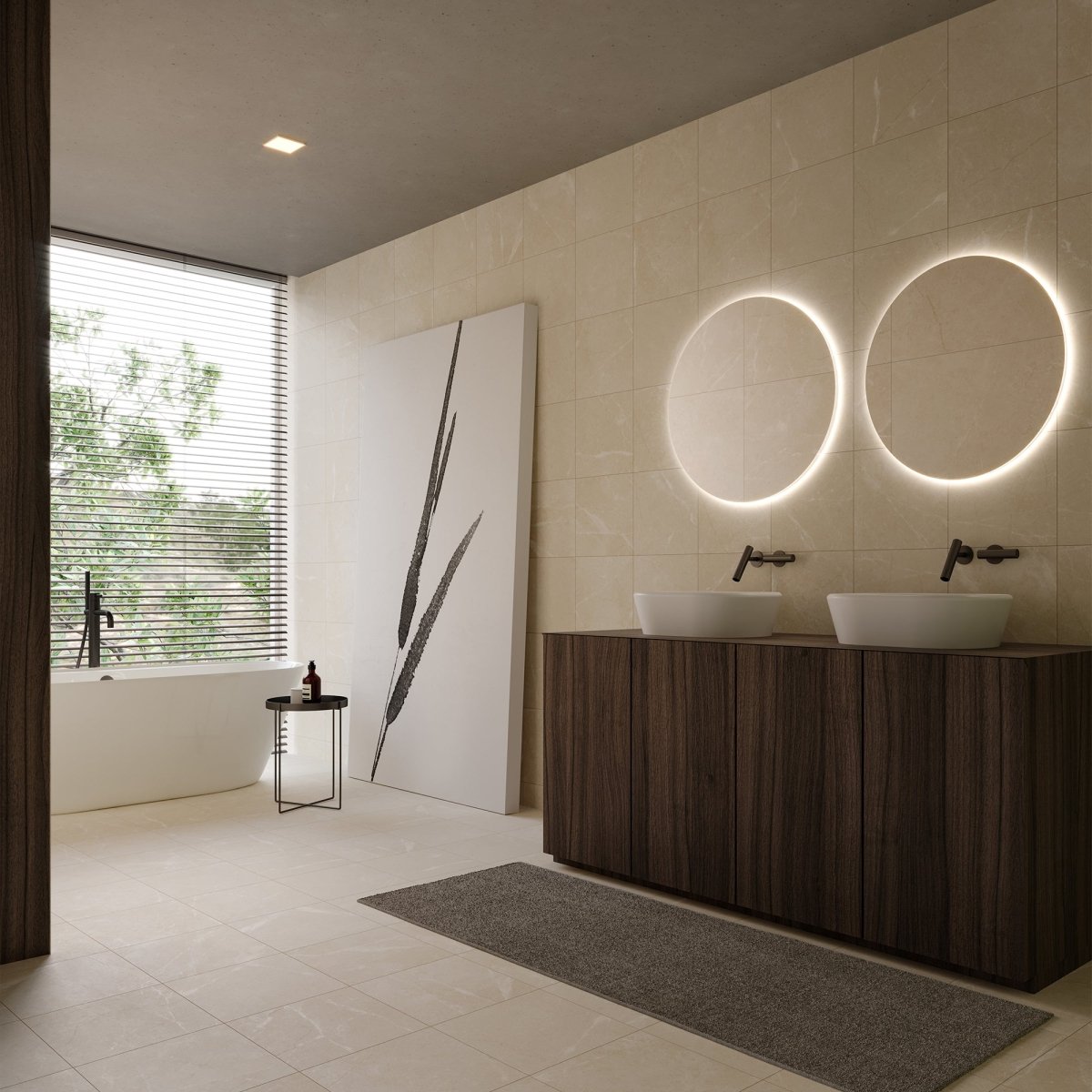 13 X 13 In Torino Avorio Matte Pressed Glazed Porcelain