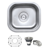 13 x 15 inch Bar Prep Sink Undermount 16 Gauge Stainless Steel