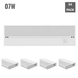 Under Cabinet LED Lighting, Dimmable, CRI90, White Finished, Direct Plug-in, Linkable, Color Changeable (3000K/4000K/5000K) Under Counter Lights for Kitchen, Desk, Workspace