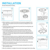 14 in. Round Brushed Nickel Dimmable Flush Mount Ceiling Light, Single Ring - 1750 Lumens - Power - 25W - 3 Color Switchable (3000K/4000K/5000K)