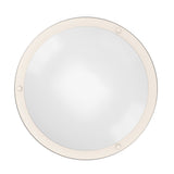 14 inch Dimmable LED Flush Mount Ceiling Lights, Double Ring, 22W, 1600 Lumens, 3000K/4000K/5000K Changeable Ceiling Lights, Brushed Nickel Finish Steel, For Hallway Kitchen Stairwell, ETL Listed