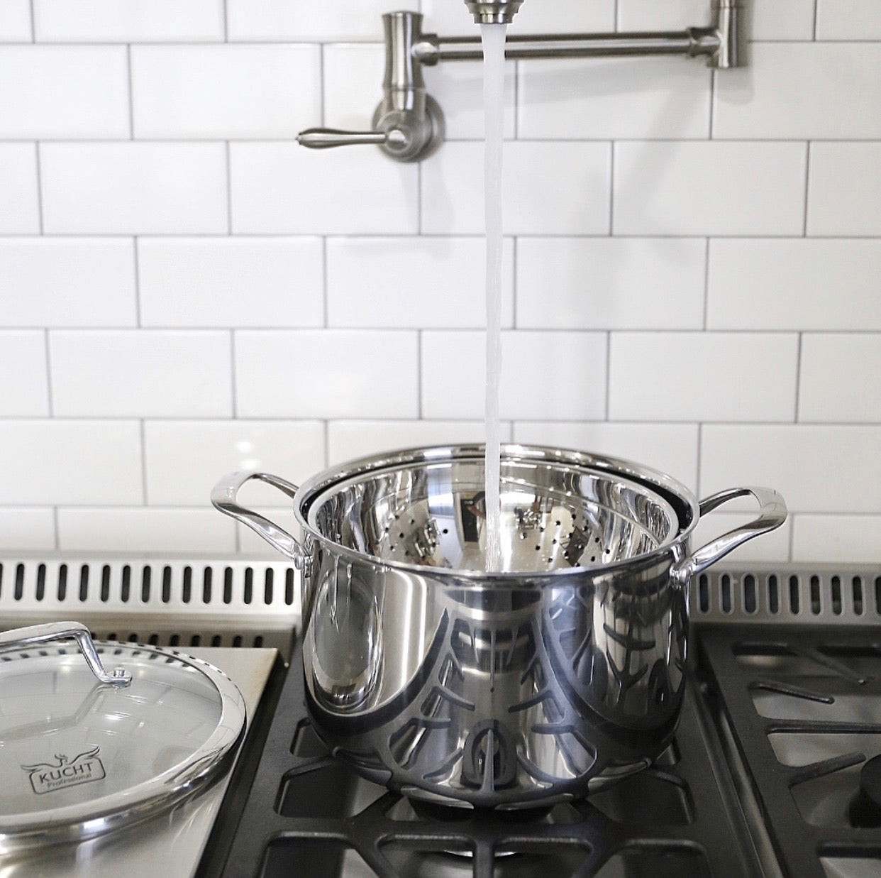 KUCHT Culinary Professional 3 Ply Stainless Steel 10 Piece Cookware Set