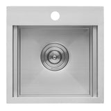 15 x 15 inch Marine Grade T-316 Workstation Topmount RV Boat Outdoor Sink Stainless Steel