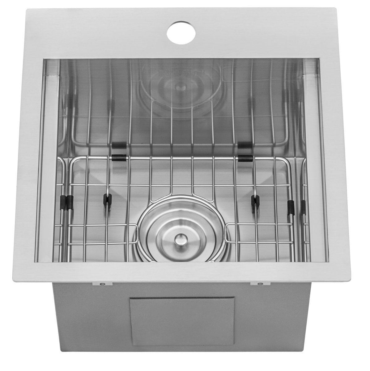 15 x 15 inch Marine Grade T-316 Workstation Topmount RV Boat Outdoor Sink Stainless Steel