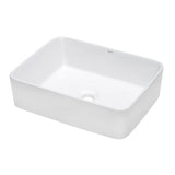 15 x 15 inch White Bathroom Vessel Sink Above Counter Porcelain Ceramic
