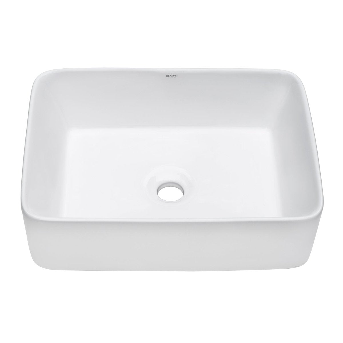 15 x 15 inch White Bathroom Vessel Sink Above Counter Porcelain Ceramic