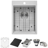 15 x 20 inch Marine Grade T-316 Workstation Topmount RV Boat Outdoor Sink Stainless Steel