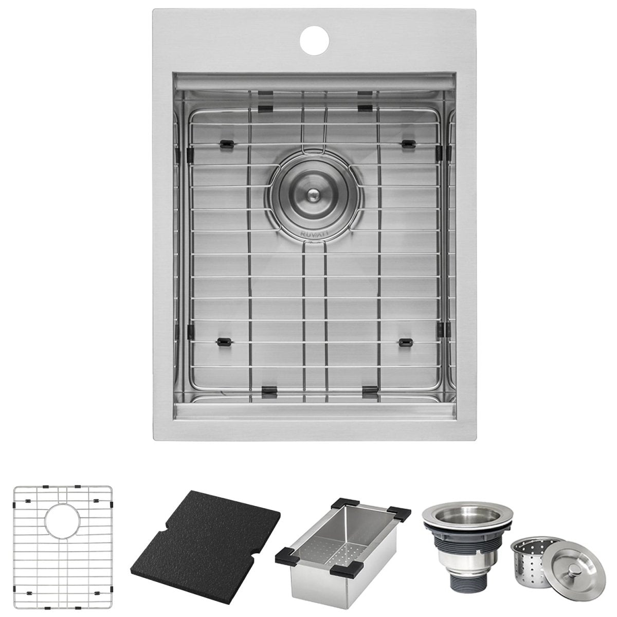 15 x 20 inch Marine Grade T-316 Workstation Topmount RV Boat Outdoor Sink Stainless Steel