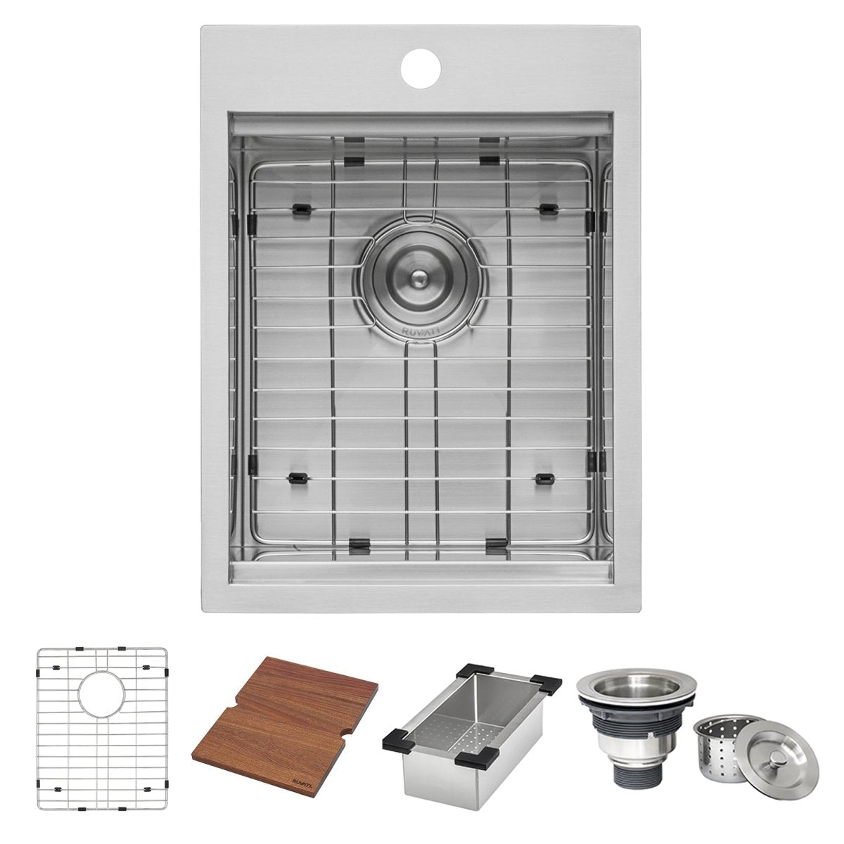 15 x 20 inch Marine Grade T-316 Workstation Topmount RV Boat Outdoor Sink Stainless Steel