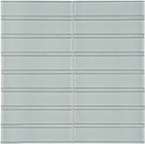 1.5 X 6 In Stacked Element Cloud Light Colors Glass Mosaic