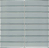 1.5 X 6 In Stacked Element Dark Colors Glass Mosaic