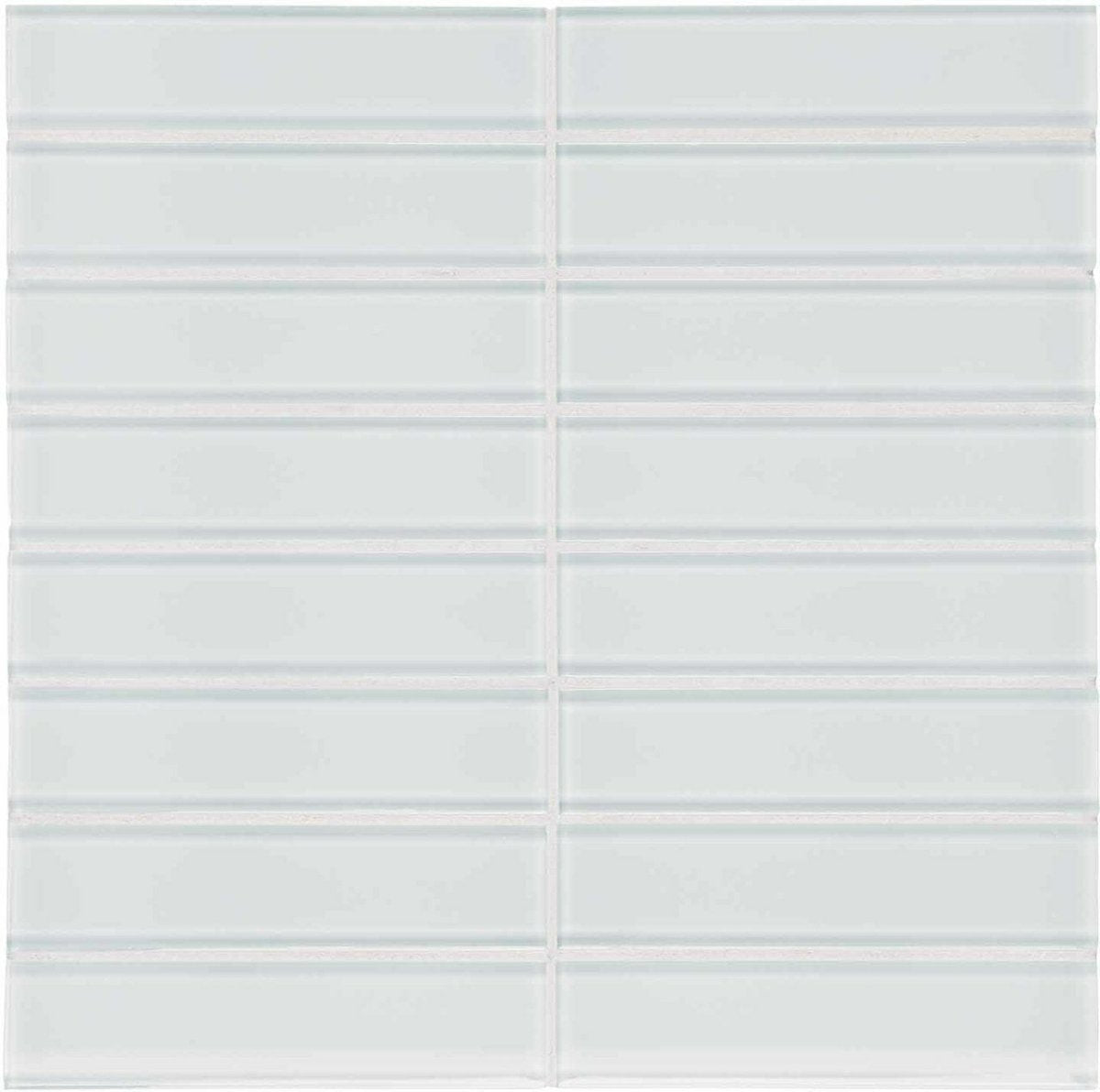 1.5 X 6 In Stacked Element Ice Light Colors Glass Mosaic