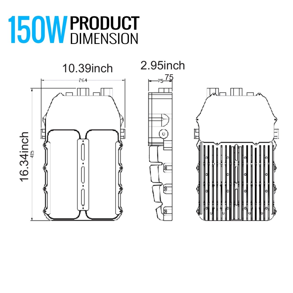 150 Watt LED Explosion Proof Area Light, STA124 Series, Dimmable, 5000K, 19500LM, AC100-277V, IP66, Hazardous Location Lighting Fixtures