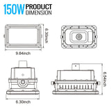 150 Watt LED Explosion Proof Flood Light, D Series, Non Dimmable, 5000K, 20250LM, AC100-277V, IP66, Hazardous Location Lighting Fixtures