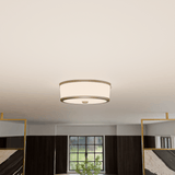 16 in. LED Flush Mount Ceiling Lights, 26W, 1142 Lumens, 5000K, 120 V, 90+ CRI, Dimmable, Brush Nickel Finish