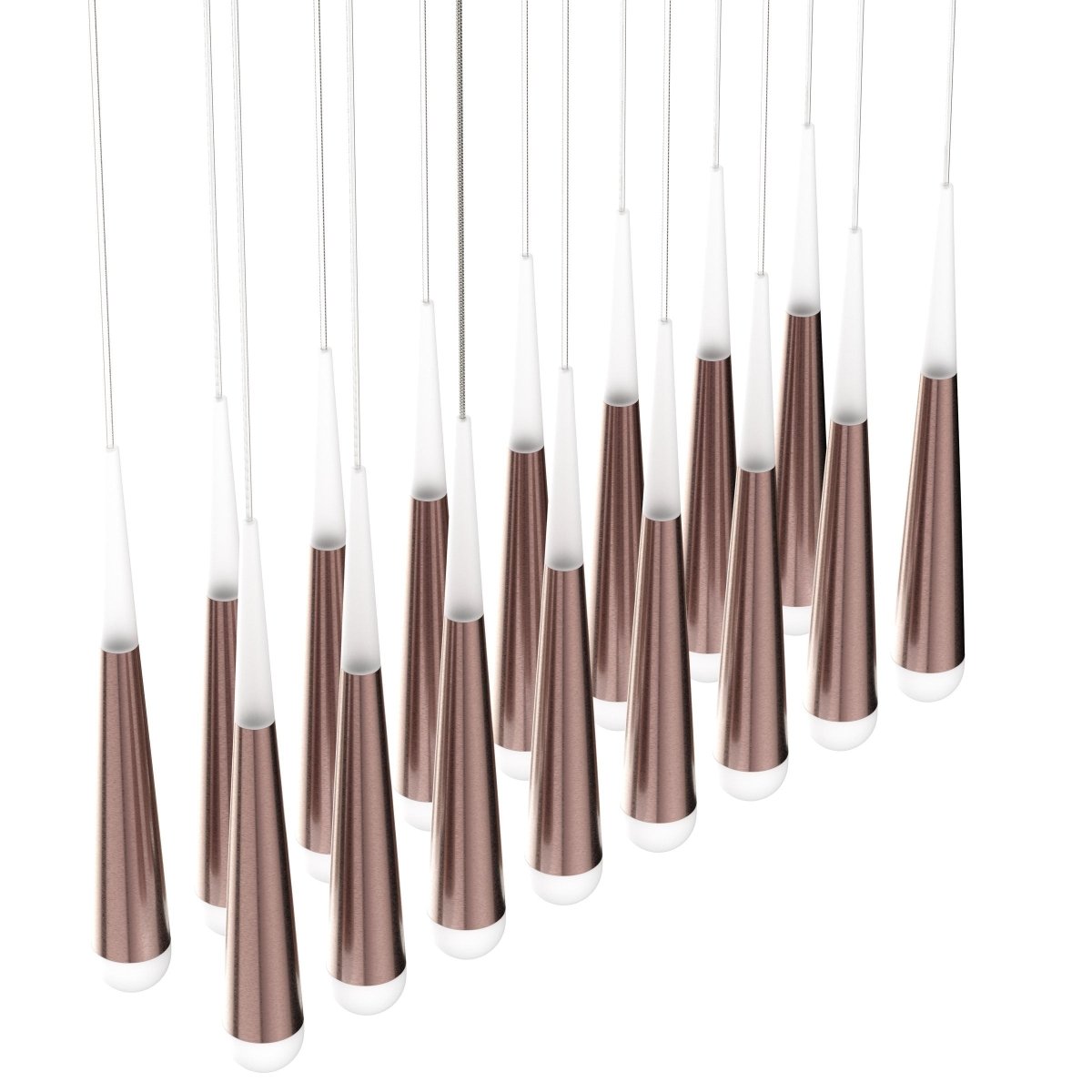 16-Light Chandelier, Industrial Hanging/ Suspension Light Fixture, 112W, 3000K(warm white), 5600LM, Island Pendant Light, Dimmable