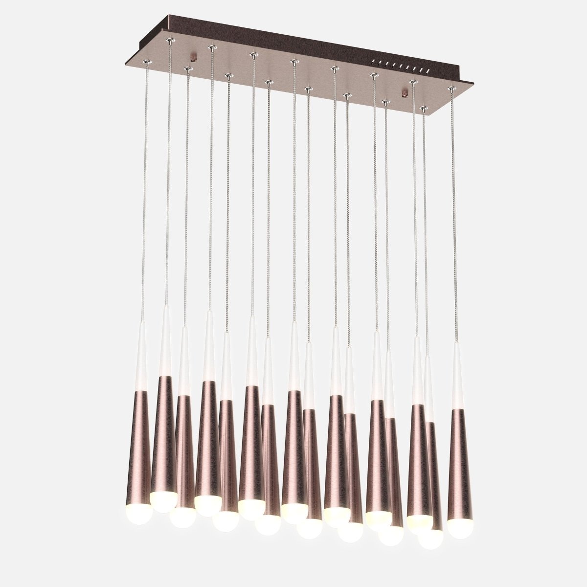 16-Light Chandelier, Industrial Hanging/ Suspension Light Fixture, 112W, 3000K(warm white), 5600LM, Island Pendant Light, Dimmable