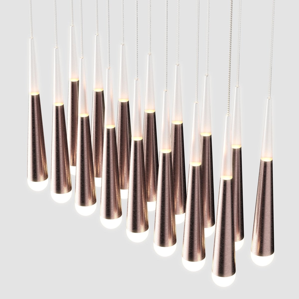 16-Light Chandelier, Industrial Hanging/ Suspension Light Fixture, 112W, 3000K(warm white), 5600LM, Island Pendant Light, Dimmable