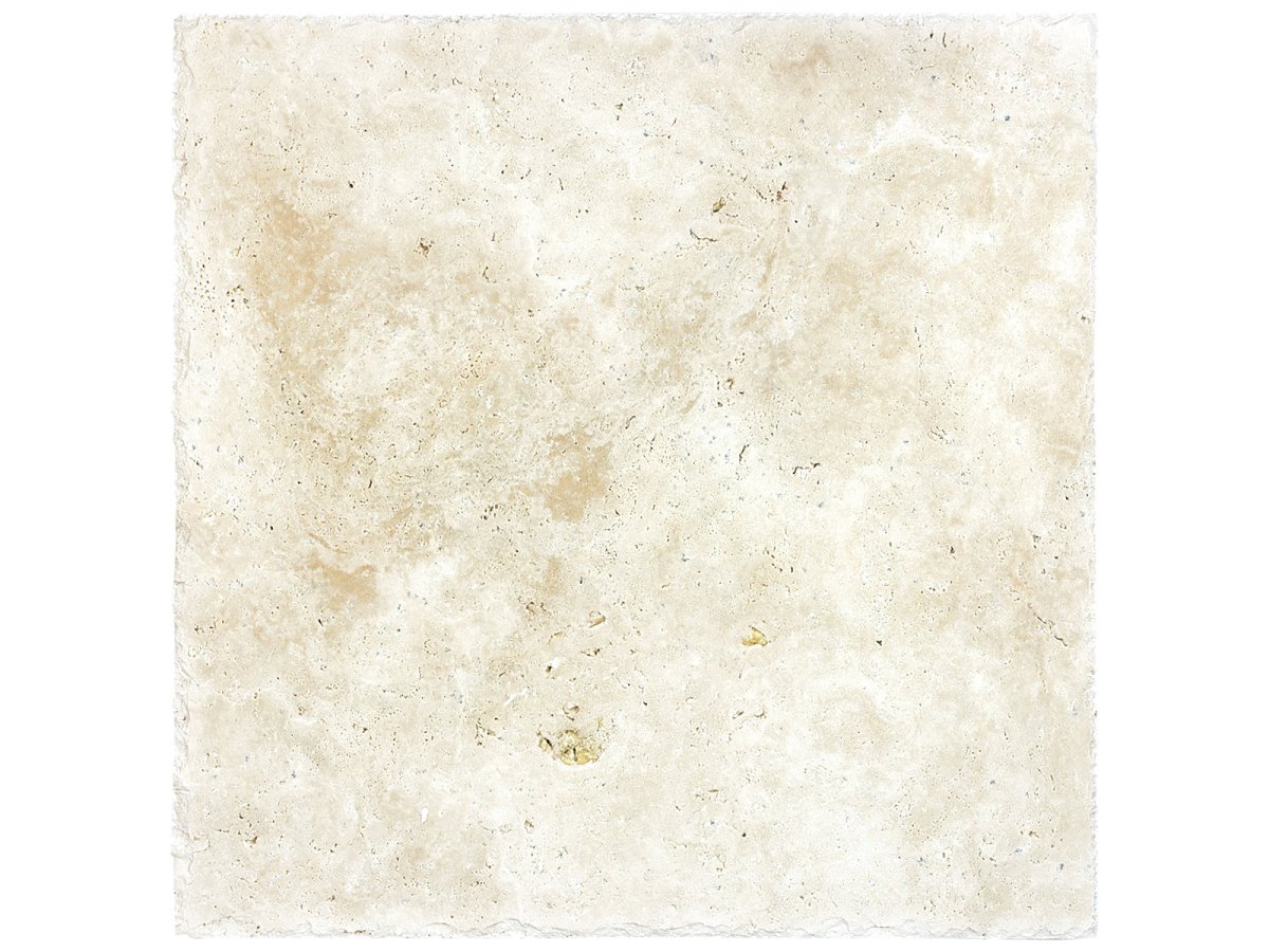 16 X 16 In Ivory Brushed & Chiseled Travertine