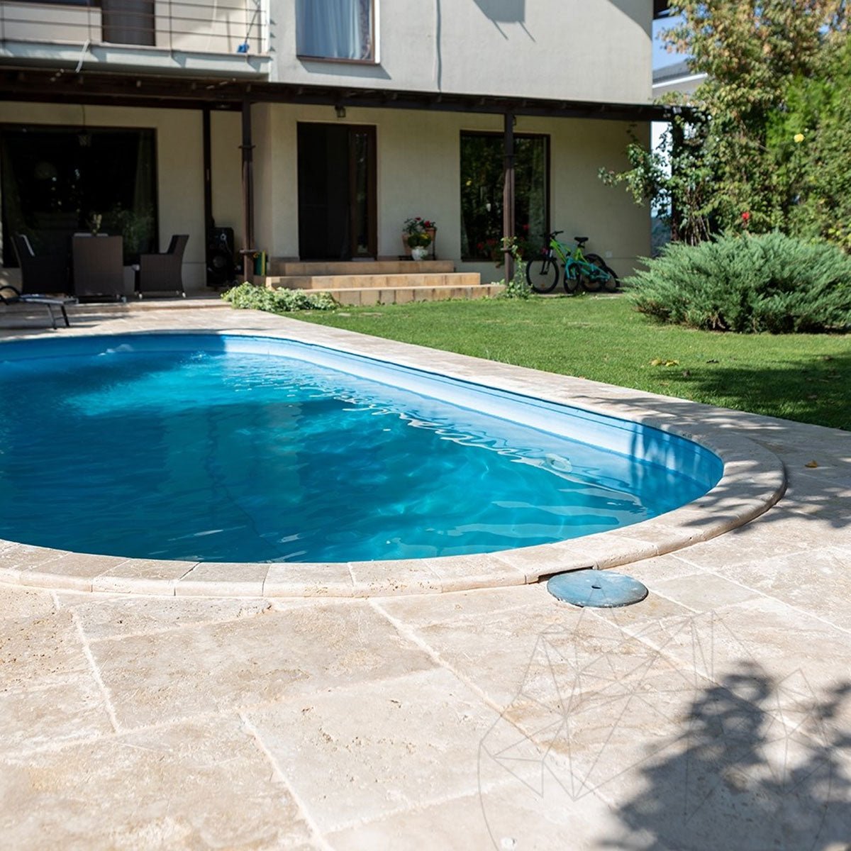 16 X 16 In Ivory Brushed & Chiseled Travertine