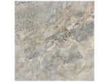 16 X 16 In Silver Ash Brushed & Chiseled Travertine