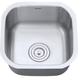 16 x 16 inch Bar Prep Sink Undermount 16 Gauge Stainless Steel