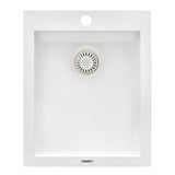 16 x 20 inch Drop-in Topmount Granite Composite Single Bowl Kitchen Sink