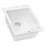 16 x 20 inch Drop-in Topmount Granite Composite Single Bowl Kitchen Sink