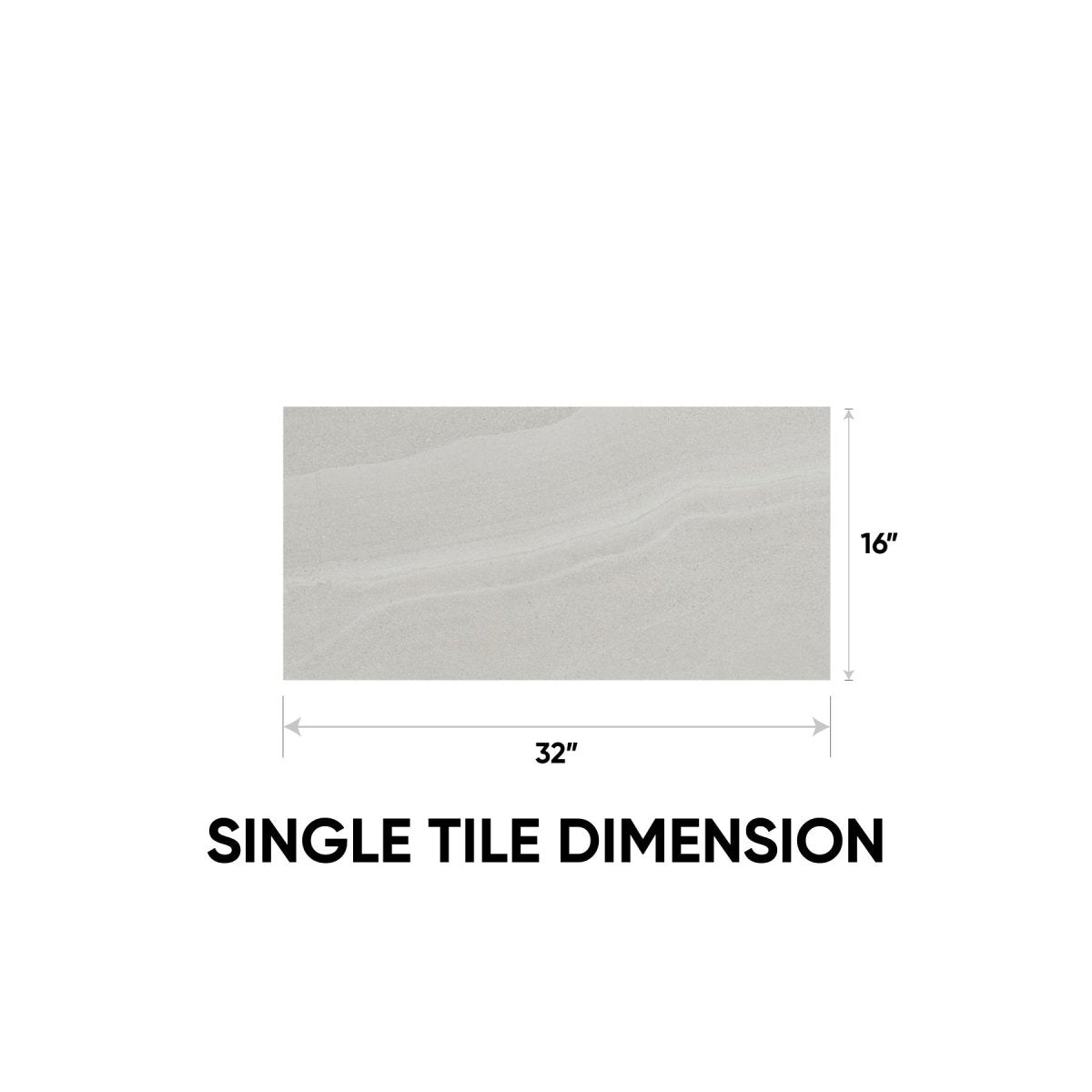 16 x 32 in Davenport Matte Glazed Porcelain Ivory Tile
