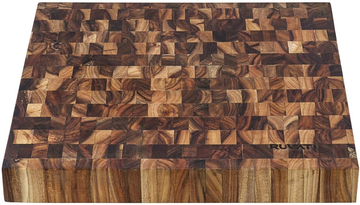 17 x 16 x 2 inch thick End-Grain Acacia Butcher Block Solid Wood Large Cutting Board